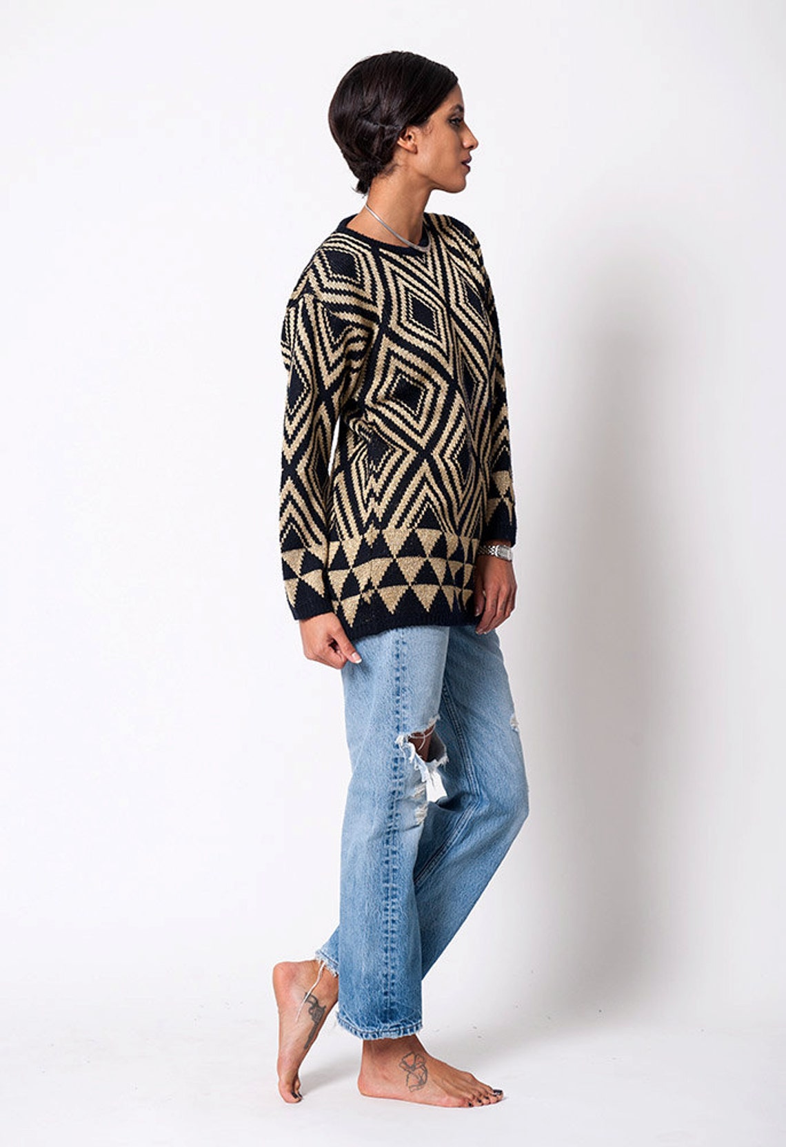 Gold Lux Shimmer Sweater