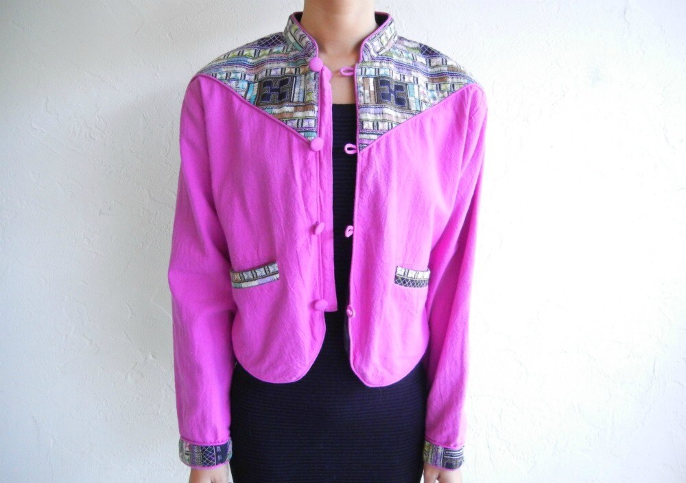 The Vintage Ethnic Aztec Purple Jacket 