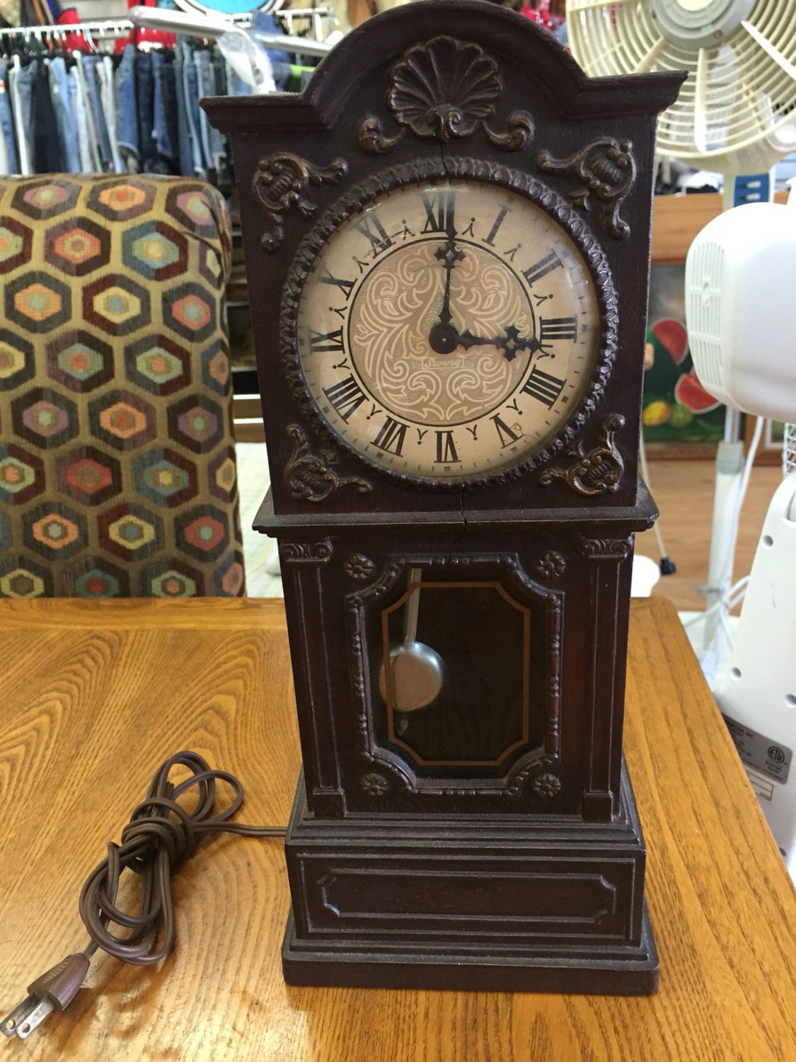 The Vintage Midcentury Swing Clock Etsy