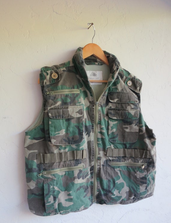 Ranger Vest Camo Print Camoflauge Hunting Vintage… - image 6