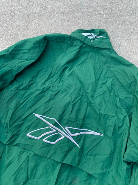 Reebok Y2K Green Athletic Track and Field Vintage 1980s Swishy Windbreaker Jacket Etsy UK