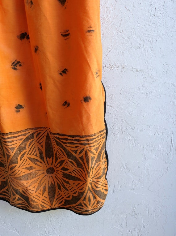 Orange Hawaiian Print Skirt - image 3