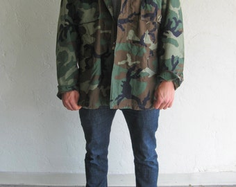 Camo Camoflauge Camoflage Vintage Military Army Jacket