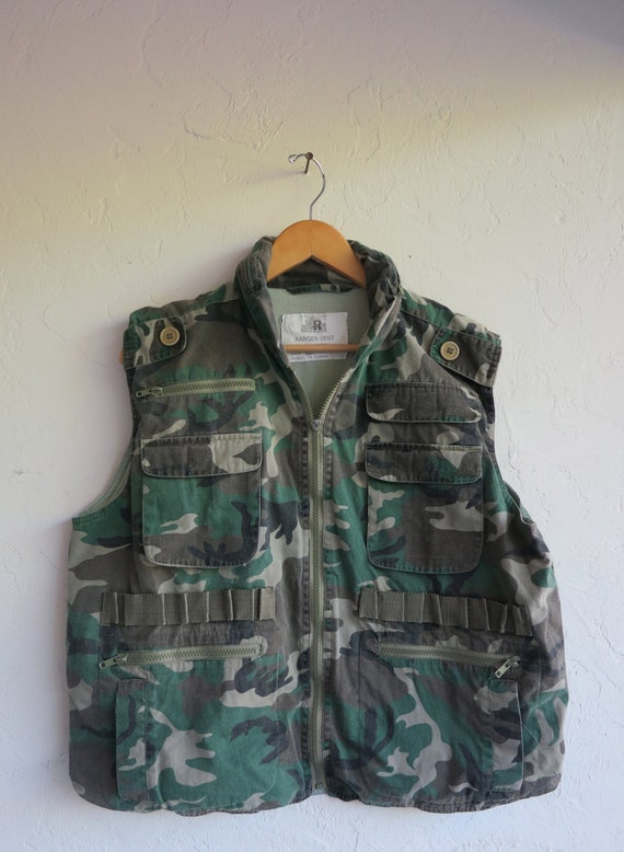 Ranger Vest Camo Print Camoflauge Hunting Vintage… - image 2