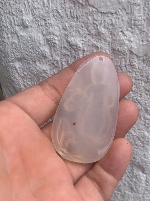 Chinese Asian Clear Translucent Jade Vintage Larg… - image 9
