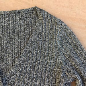 Lurex Silver Chrome Vintage Cardigan Sweater image 4
