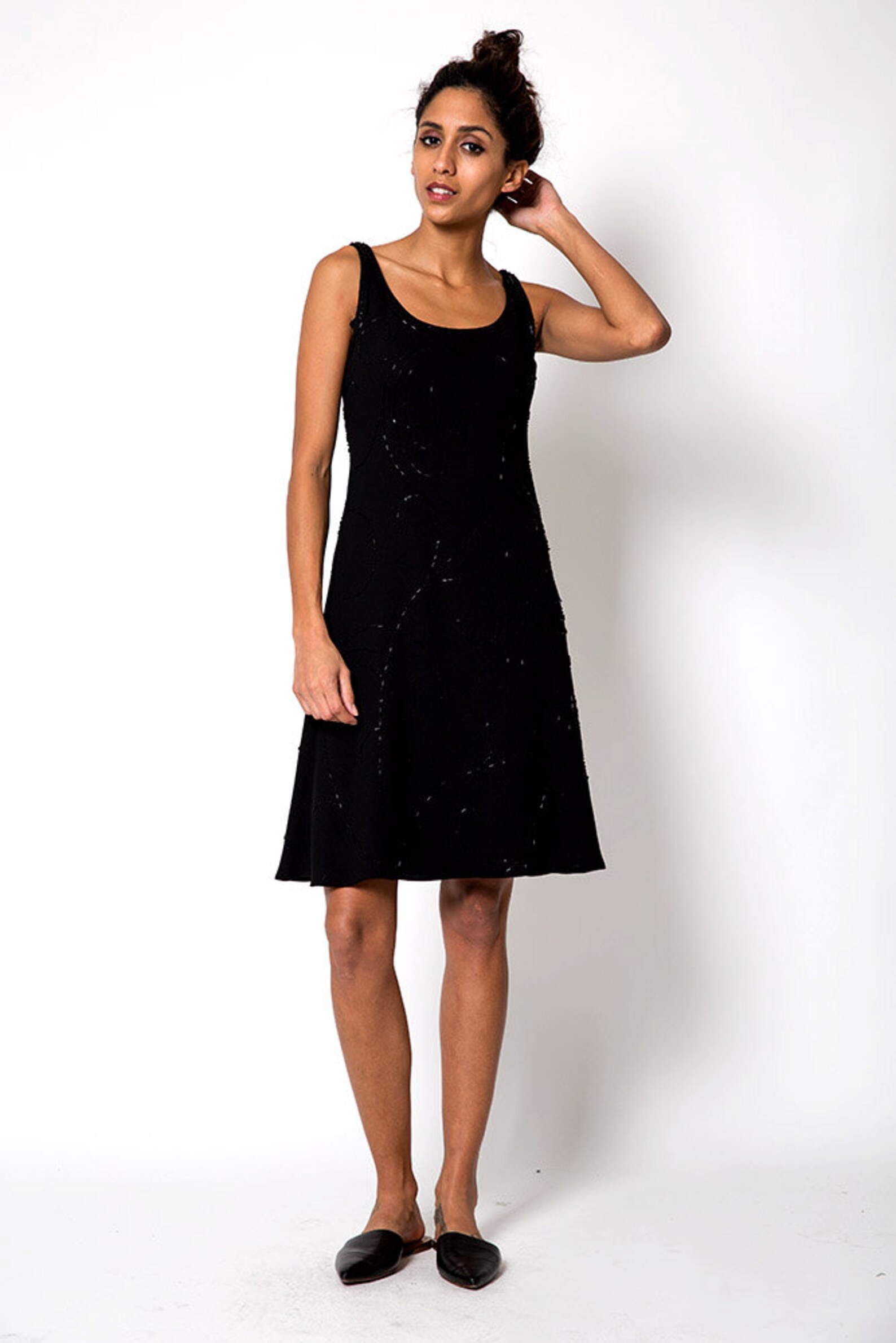 Beaded Cocktail Dress in Steel | Women’s Evening Dress Australia main image 1