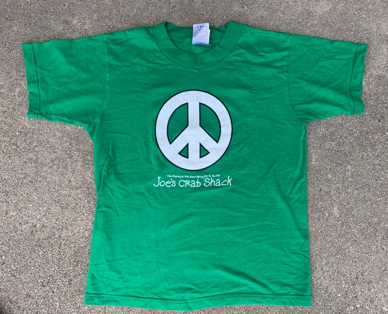 T-shirt Vintage Joe's Crab Shack - Motif Tie & Dye Psychédélique, Taille S, Couleur Multicolore