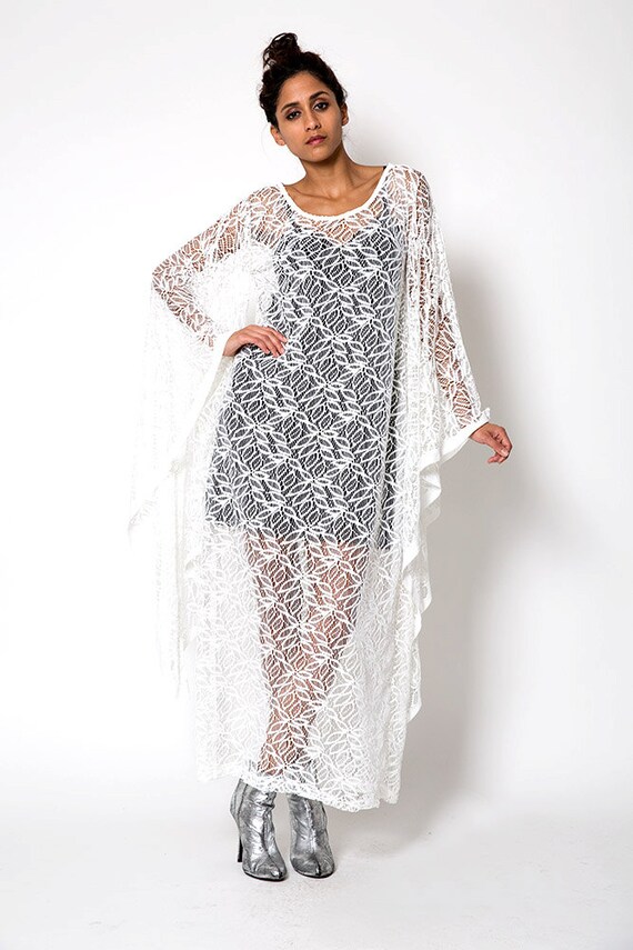 The Deadstock 60s White Lace Woodstock Dress - image 3