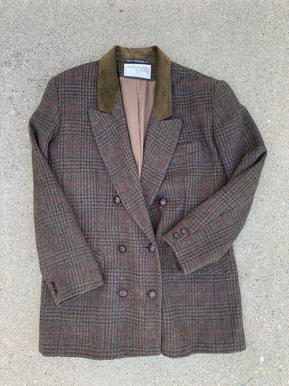 vintage houndstooth blazer