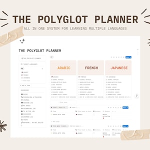 2026 | Polyglotplaneraren | Mall för språkinlärning | Direkt nedladdning | Digital nedladdning