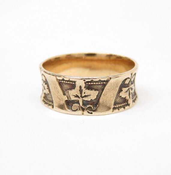 Victorian 10k Gold Cigar Band; Victorian Wedding R