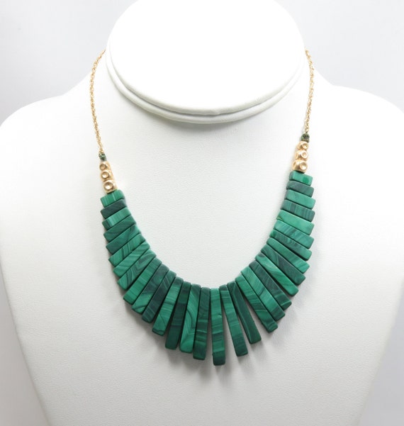 COULEURS MALACHITE PINK GOLD NECKLACE