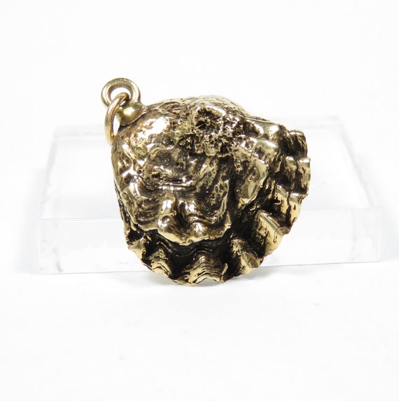 14k Gold Oyster Charm; Vintage Charm; 14k Gold Cha