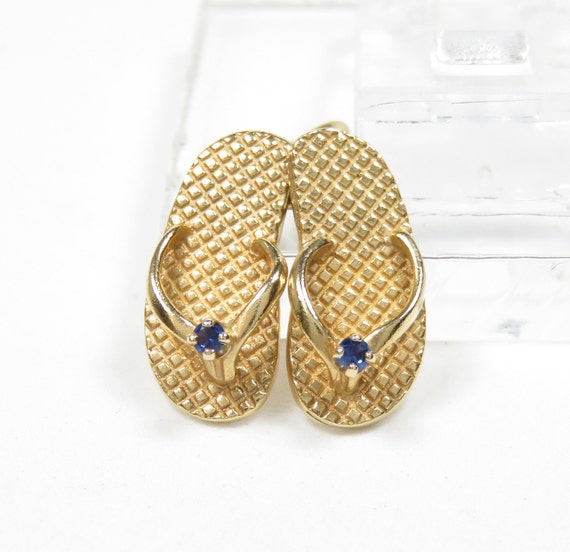 14k Gold Flip Flops Charm; Vintage Charm; 14k Gold