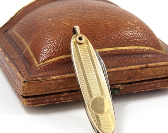 10k Gold Vintage Pocket Knife; Knife Pendant; Pendant Necklace; 10k Gold Pendant; Vintage Pendant; Antique Pocket Knife Women's Pocket Knife