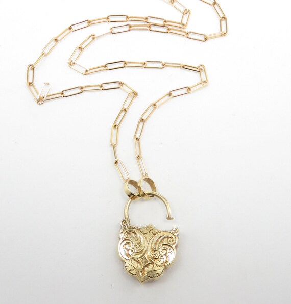 14k Gold Victorian Heart Pendant Necklace; Mement… - image 5