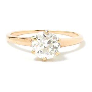 14k Gold Diamant-Verlobungsring; Antiker Diamantring; Vintage Diamant Ring; Vintage Verlobungsring; Solitär-Verlobung; 1 Karat