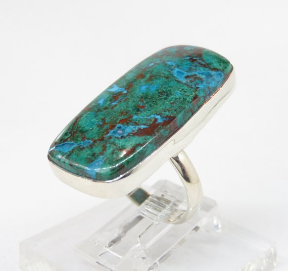 Sterling Silver Turquoise Ring; Turquoise Statemen