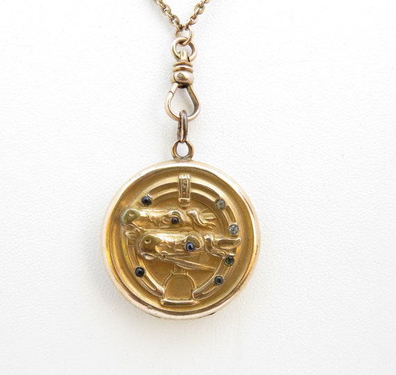 Victorian Horse Locket; Vintage Locket; Victorian