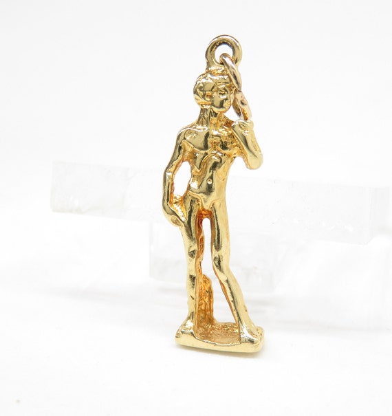 14k Gold Michelangelo's David Charm; Vintage Charm