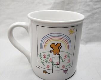 Vintage 1980s Hallmark "Have a Rainbow Day!" Ceramic Coffee Mug
