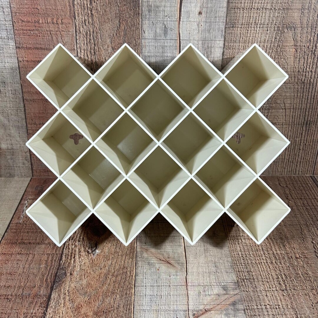 Copco Dish Rack Vintage 70s 80s Copco Beige Honeycomb Wall Mount Spice Rack Kitchen Mid ...