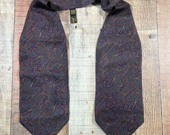 Vintage 90s Hardy Amies Silk Paisley Necktie Wide Power Tie Made In Australia