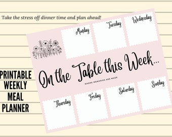 Printable Weekly Meal Planner PDF