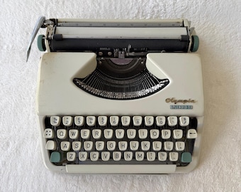 Olympia Splendid 33 typemachine wit en groen