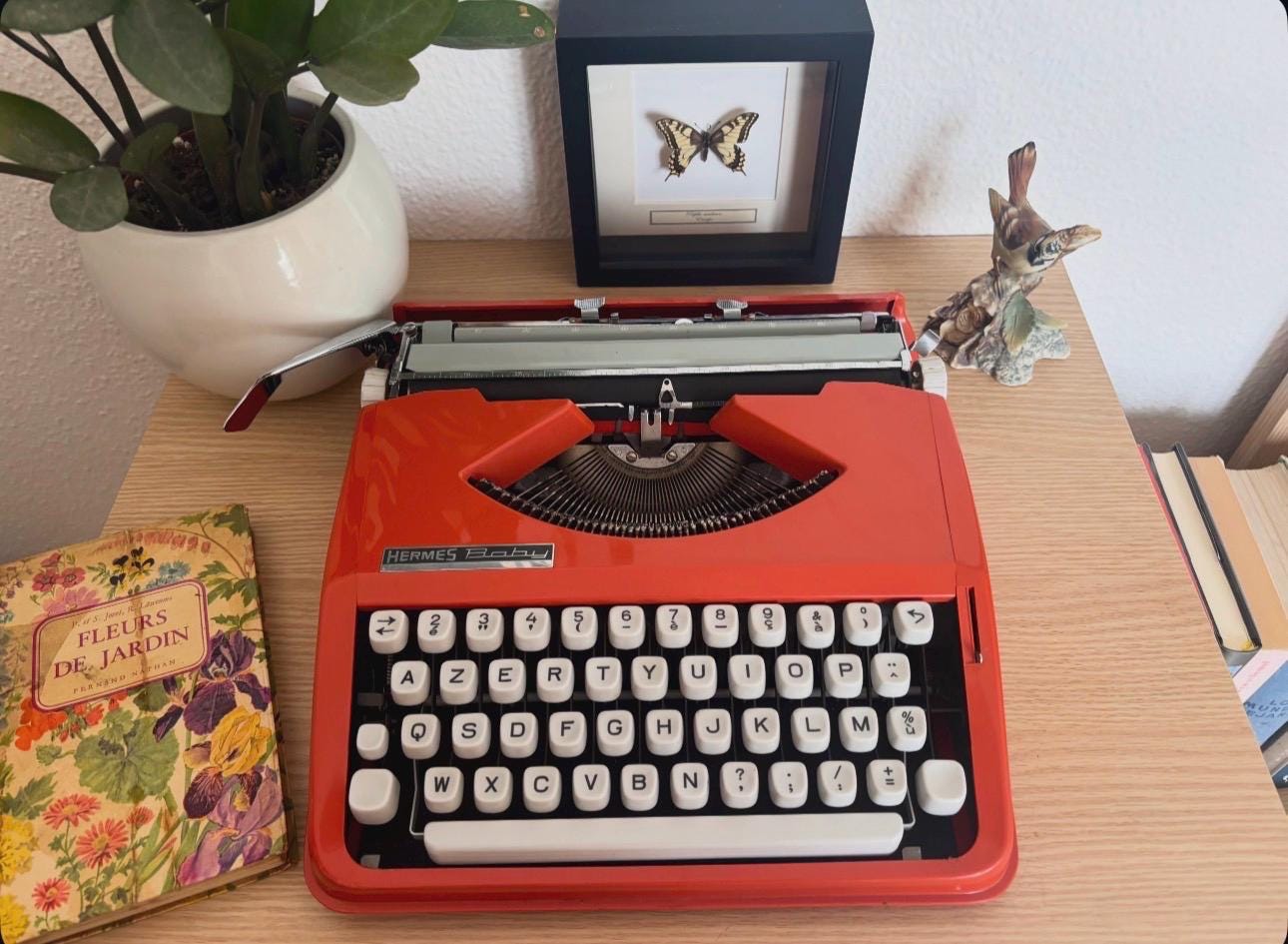 HERMES Baby タイプライター Hermes Baby Typewriter Red Functional - Etsy