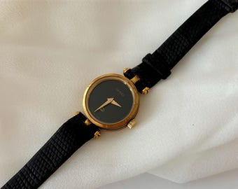 Vintage Gucci verguld rond horloge uit de jaren 90