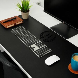 Tappetino da scrivania in pelle personalizzato, organizer da scrivania impermeabile immagine 3