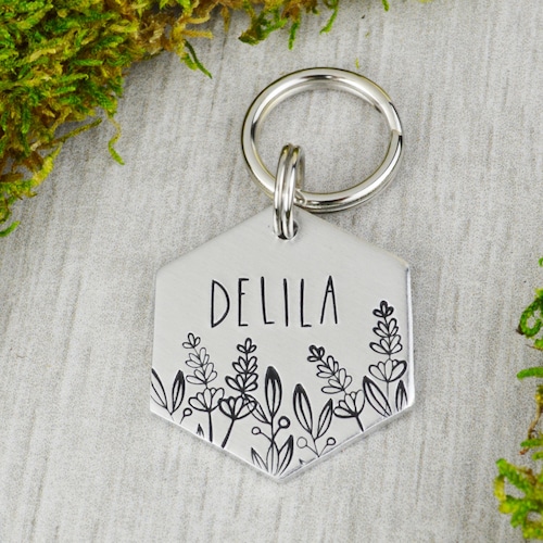 Africa Pet Id Tag Elegant Pet Name Font Small 3/4 Custom Etsy
