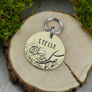 On the Shore Handstamped Pet ID Tag • Personalized Pet/Dog ID Tag • Dog Collar Tag • Custom Engraved Dog Tag