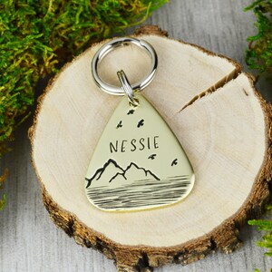 Loch Lomond Handstamped Pet ID Tag • Personalized Pet/Dog ID Tag • Dog Collar Tag • Custom Engraved Dog Tag