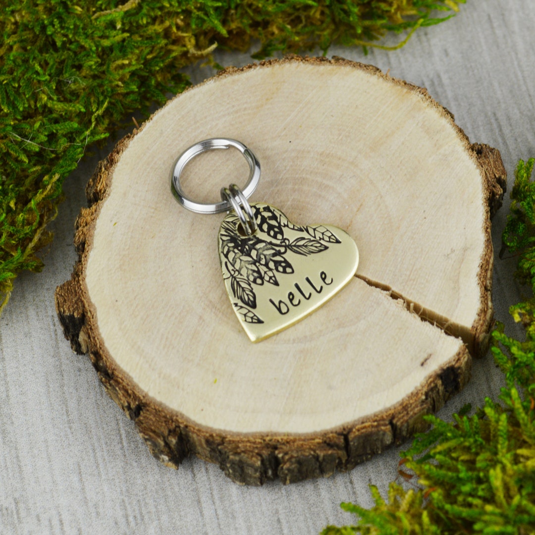 Quills Handstamped Pet ID Tag Personalized Pet/dog ID Tag Etsy