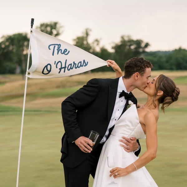 Last Name pennant | Personalized wedding  marriage pennant flag | established pennant, golf wedding pennant flag christmas gift