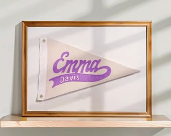 Handgestickter Name Wimpel Flagge Wimpelkette Benutzerdefinierte Flagge Benutzerdefinierte Wimpelkette Baby Namensschild Geschenke für Kinder Wandkunst Dekor