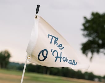 Last Name pennant | Personalized wedding  marriage pennant flag | established pennant, golf wedding pennant flag christmas gift