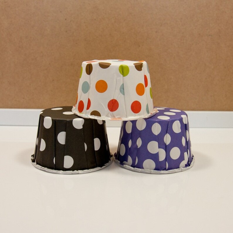 25 Mixed Polka Dot Baking Cups image 4