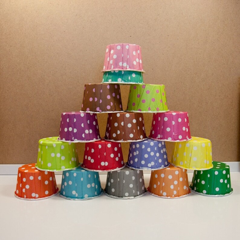 50 Polka Dots Chocolate Baking Cups