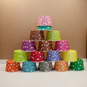 25 Mixed Polka Dot Baking Cups image 3