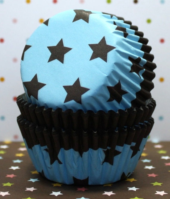 Star cupcake liners top