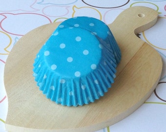 Blue/Blue Polka Dot Cupcake Liners
