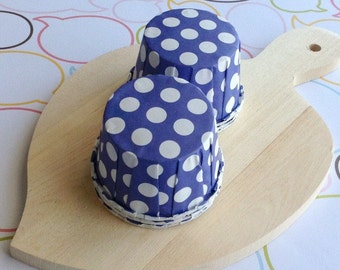 50 Polka Dots Grape Baking Cups