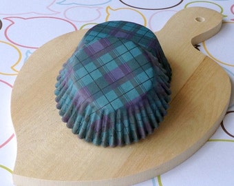 Black Tartan Standard Cupcake Liners