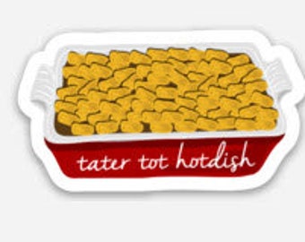 Tater Tot Hot Dish Decal Sticker