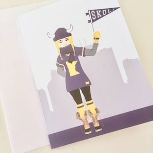 Minnesota Vikings Card // Football Fan Card with envelope