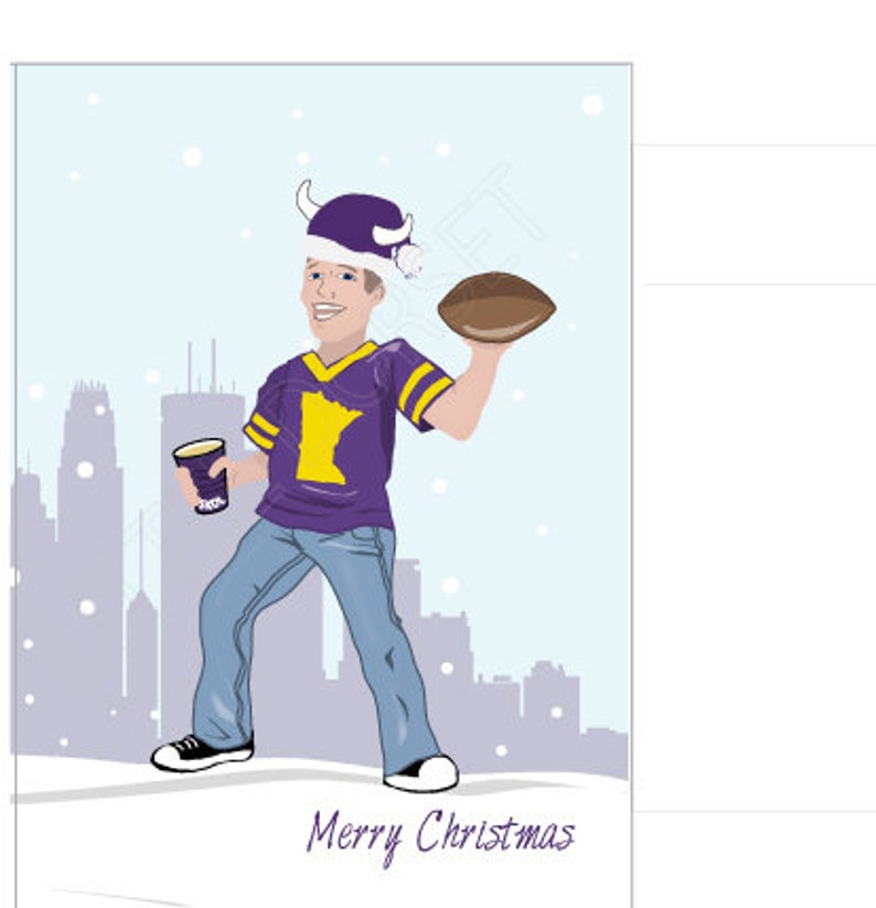 Minnesota Vikings Christmas Card image 3